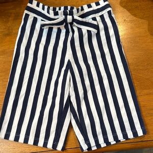 Janie and Jack Navy and White Striped Cotton Pants. Size 12-18 months.